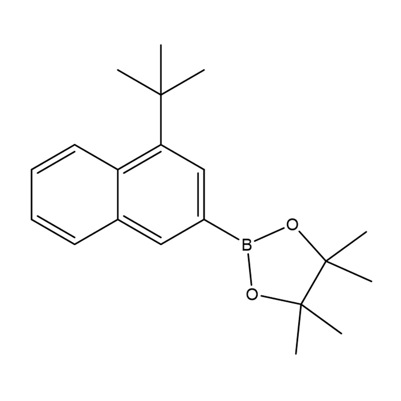 2-(4-(teirt-bhúitile)naftailéin-2-il)-4,4,5,5-teitrimeitil-1,3,2-dé-ocsabólan
